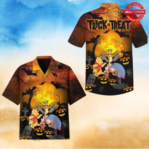 Winnie The Pooh Halloween Trick Or Treat Hawaiian Shirt