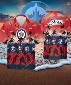 Winnipeg Jets 3D Hawaiian Shirt Pattern Coconut Tree For Men And Women