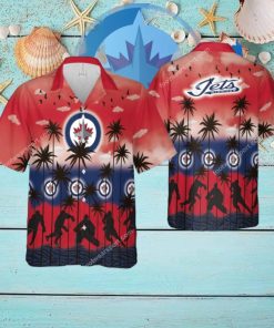 Winnipeg Jets 3D Hawaiian Shirt Pattern Coconut Tree For Men And Women