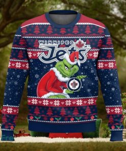 Winnipeg Jets Grinch AOP Ugly Christmas Sweater Christmas Gift For Men And Women