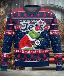 Winnipeg Jets Grinch AOP Ugly Christmas Sweater Christmas Gift For Men And Women