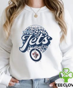 Winnipeg Jets Leopard Print Long Sleeve T Shirt