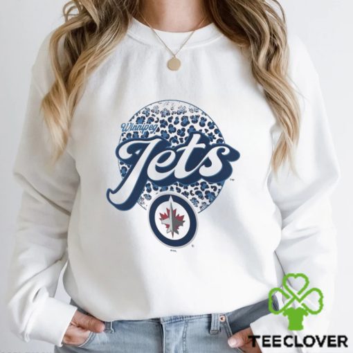 Winnipeg Jets Leopard Print Long Sleeve T Shirt