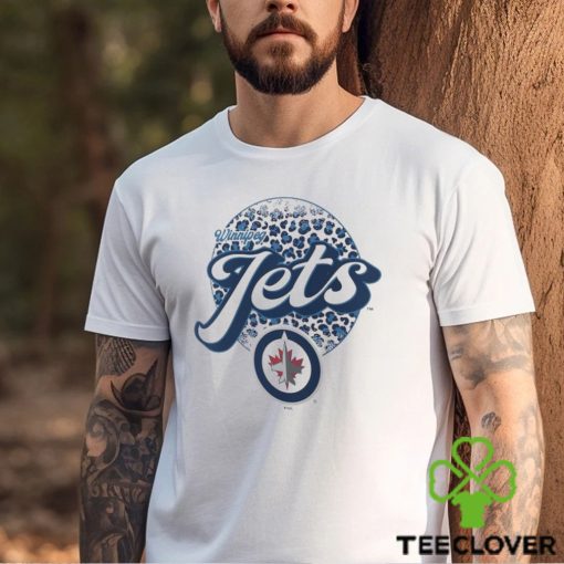 Winnipeg Jets Leopard Print Long Sleeve T Shirt