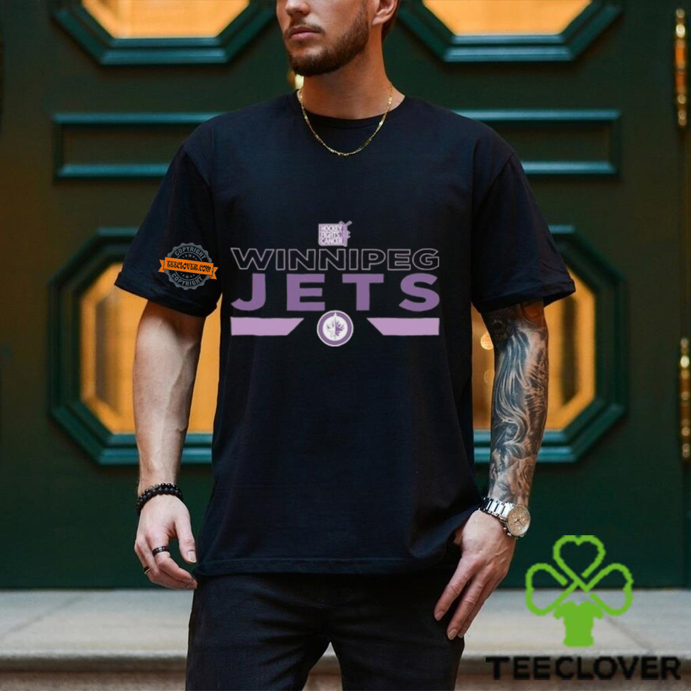Winnipeg Jets Levelwear Youth Hockey Fights Cancer Podium Shirt Winnipeg Jets Levelwear Youth Hockey Fights Cancer Podium Shirt