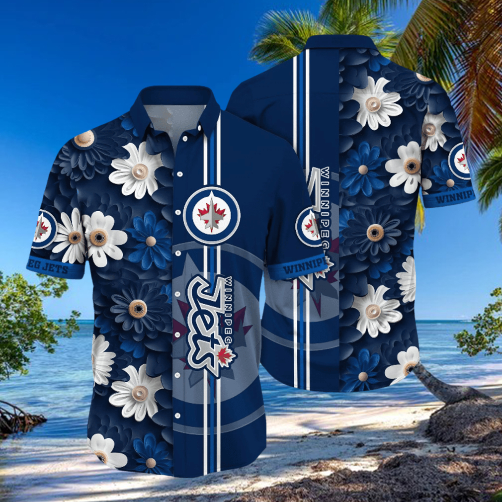 NHL Winnipeg Jets Coconut Tree Beach Aloha Shirt - Torunstyle
