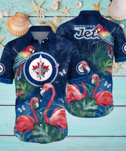 Winnipeg Jets NHL Hawaiian Shirt Camping Aloha Shirt