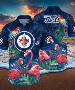 Winnipeg Jets NHL Hawaiian Shirt Camping Aloha Shirt