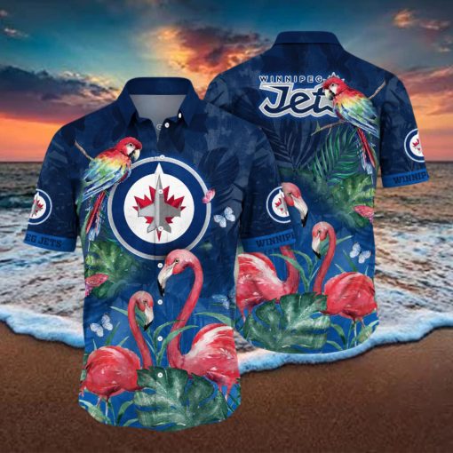 Winnipeg Jets NHL Hawaiian Shirt Camping Aloha Shirt
