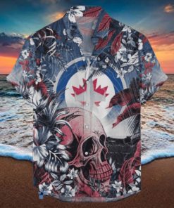 Winnipeg Jets NHL Hawaiian Shirt Tropical Skull Design For Men Women