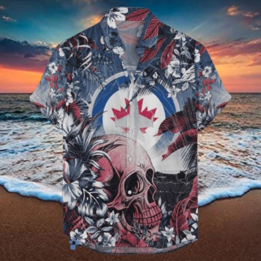 Winnipeg Jets NHL Hawaiian Shirt Tropical Skull Design For Men Women