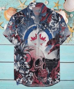 Winnipeg Jets NHL Hawaiian Shirt Tropical Skull Design For Men Women