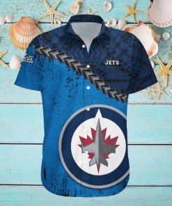 Winnipeg Jets Nhl Grunge Polynesian Tattoo Pattern Hawaiian Shirt For Fans