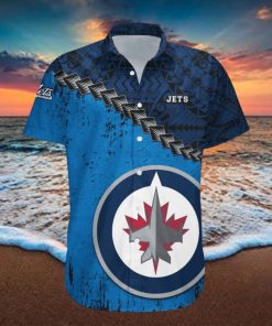 Winnipeg Jets Nhl Grunge Polynesian Tattoo Pattern Hawaiian Shirt For Fans