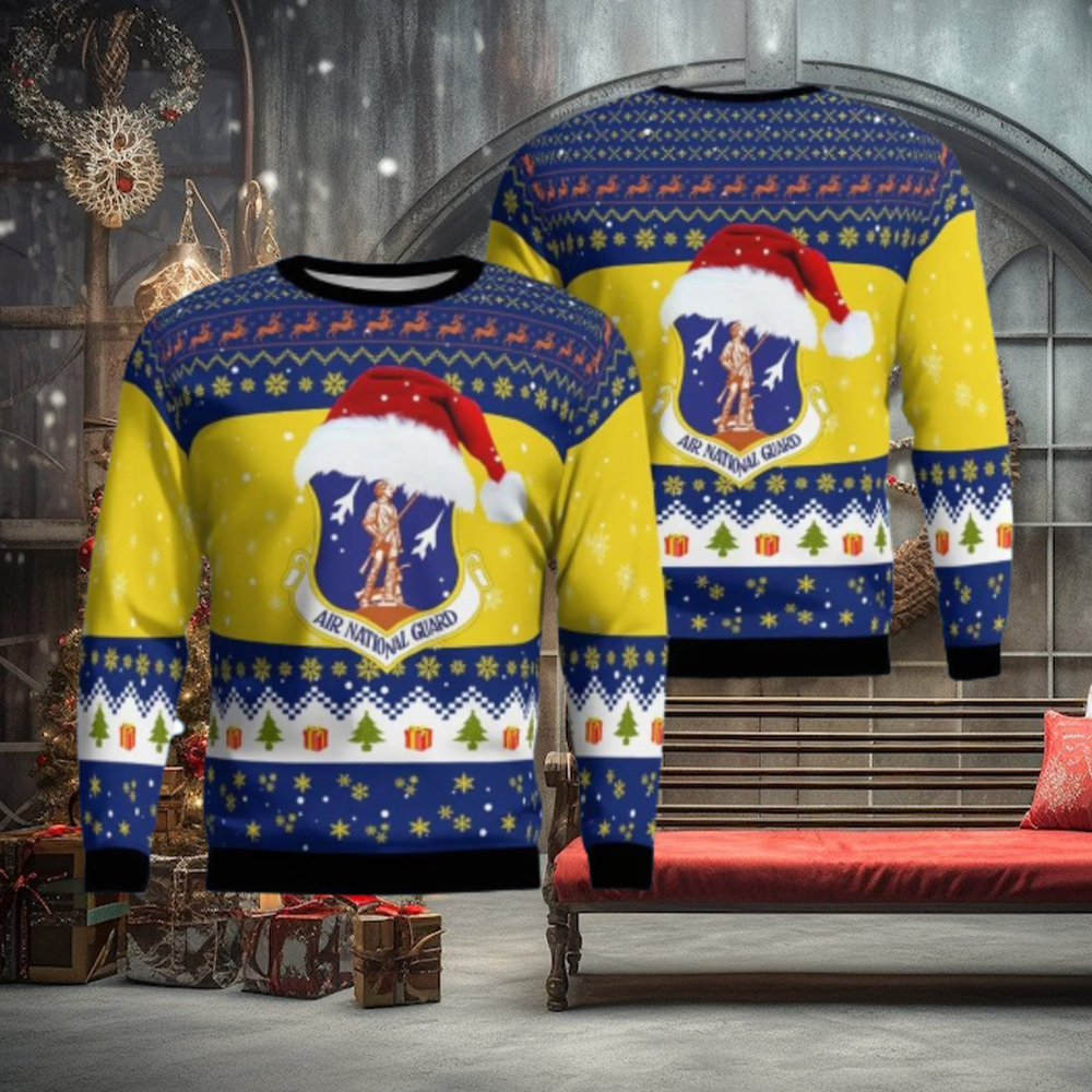 Wisconsin Air National Guard Christmas Aop Christmas Ugly Sweater 3D Wisconsin Air National Guard Christmas Aop Christmas Ugly Sweater 3D