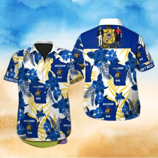 Wisconsin Authentic Beach Sunset Hawaiian Shirt