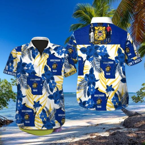 Wisconsin Authentic Beach Sunset Hawaiian Shirt