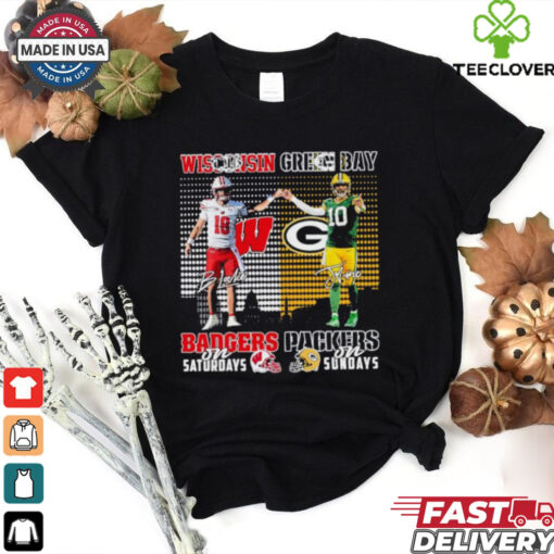 Wisconsin Badgers Braedyn Locke On Saturdays X Jordan Love Green Bay Packers On Sundays Shirt