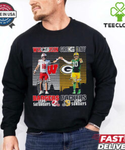 Wisconsin Badgers Braedyn Locke On Saturdays X Jordan Love Green Bay Packers On Sundays Shirt