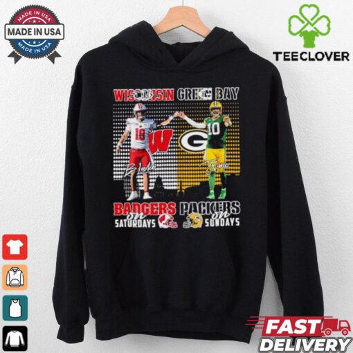 Wisconsin Badgers Braedyn Locke On Saturdays X Jordan Love Green Bay Packers On Sundays Shirt