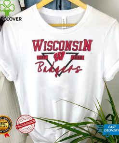 Wisconsin Badgers Fanatics Branded Women's Triangle Origin T Shirt