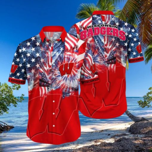 Wisconsin Badgers NCAA Flower Hawaii Shirt