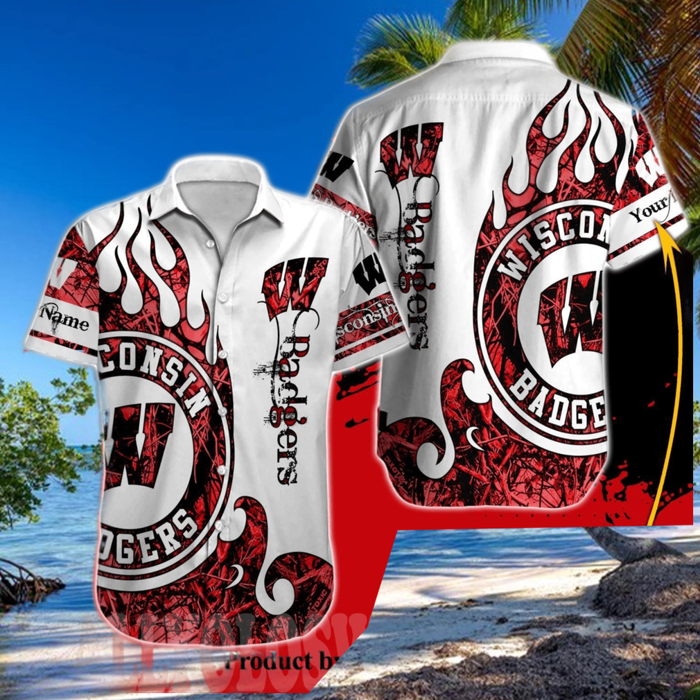 Wisconsin Badgers NCAA For Sport Fans All Over Printed Vacation Hawaiian Shirt Wisconsin Badgers NCAA For Sport Fans All Over Printed Vacation Hawaiian Shirt