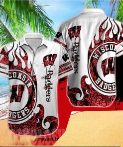Wisconsin Badgers NCAA For Sport Fans All Over Printed Vacation Hawaiian Shirt 1 Wisconsin Badgers NCAA For Sport Fans All Over Printed Vacation Hawaiian Shirt