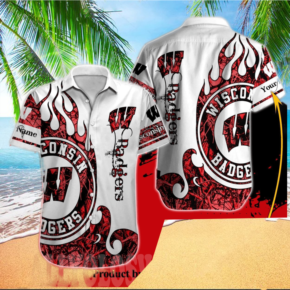 Wisconsin Badgers NCAA For Sport Fans All Over Printed Vacation Hawaiian Shirt Wisconsin Badgers NCAA For Sport Fans All Over Printed Vacation Hawaiian Shirt
