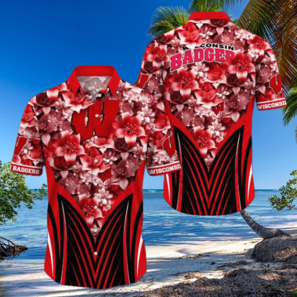 Wisconsin Badgers NCAA Hawaiian Shirt, Aloha Shirt Ver 1 Wisconsin Badgers NCAA Hawaiian Shirt, Aloha Shirt Ver 1