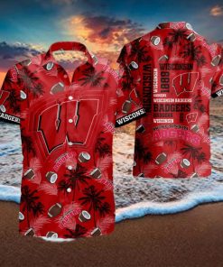 Wisconsin Badgers Ncaa Short Sleeve Aloha Hawaiian Shirt