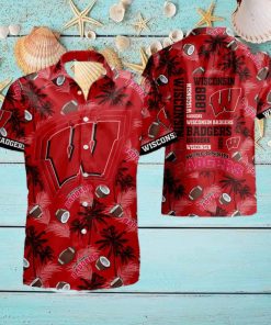 Wisconsin Badgers Ncaa Short Sleeve Aloha Hawaiian Shirt