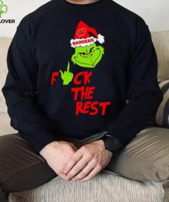 Wisconsin Badgers Santa Grinch fuck the rest hoodie, sweater, longsleeve, shirt v-neck, t-shirt