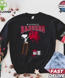 Wisconsin Badgers Snoopy Painting Shirt