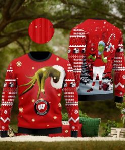Wisconsin Badgers Team Grinch Ugly Christmas Sweater Cute Christmas Gift
