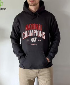 Wisconsin Badgers Under Armour Red 2023 Women’s Hockey National Champions Hoodie Shirt