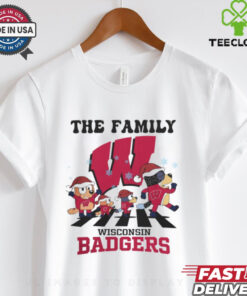 Wisconsin Badgers X Family Bluey Merry Christmas 2024 Shirt