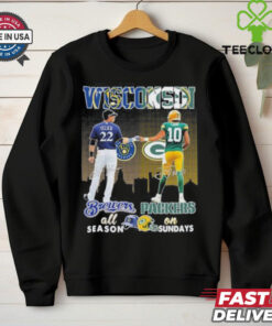 Wisconsin Christian Yelich And Jordan Love All Season And On Sundays Shirt