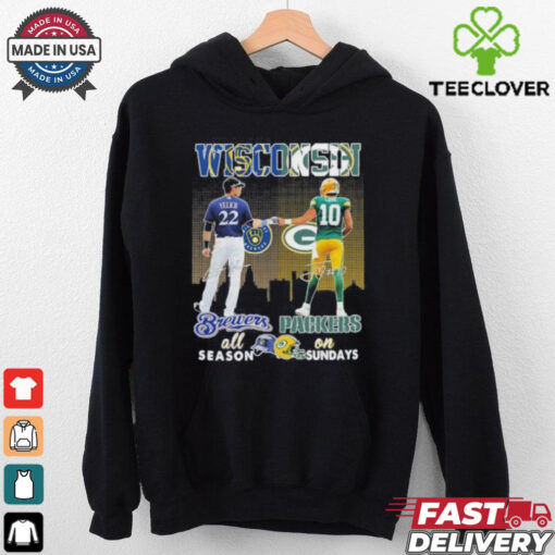 Wisconsin Christian Yelich And Jordan Love All Season And On Sundays Shirt