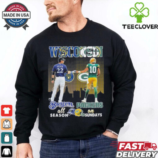 Wisconsin Christian Yelich And Jordan Love All Season And On Sundays Shirt