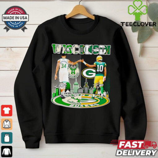 Wisconsin Green Bay Bucks Giannis Antetokounmpo and Jordan Love shirt