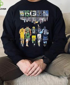 Wisconsin Ighodaro Antetokounmpo Rodgers Yelich Signatures Shirt