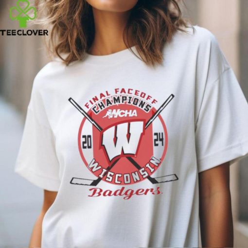 Wisconsin Women’s Hockey 2024 WCHA Final Faceoff Champions Shirt