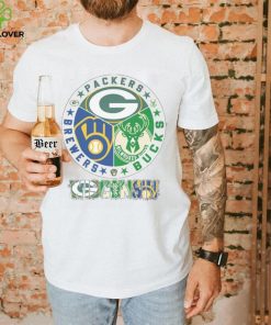 Wisconsin circle logo sport teams Packers brewers bucks shirt 2 Wisconsin circle logo sport teams Packers brewers bucks shirt