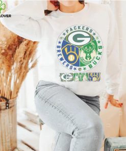 Wisconsin circle logo sport teams Packers brewers bucks shirt 3 Wisconsin circle logo sport teams Packers brewers bucks shirt
