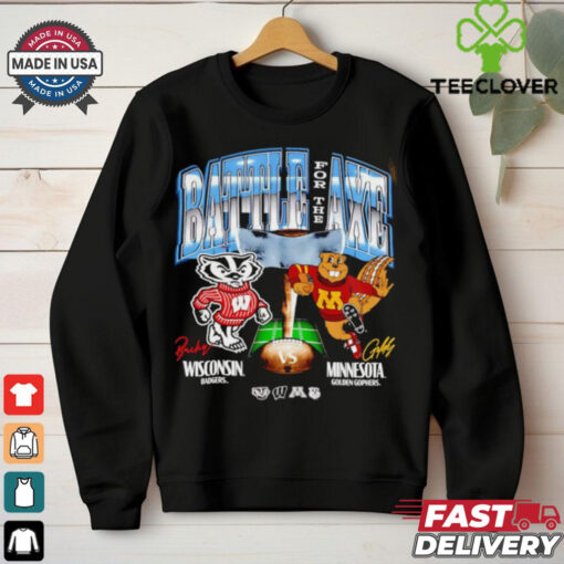 Wisconsin vs Minnesota Rivalry Dueling Ncaa mascot shirtt