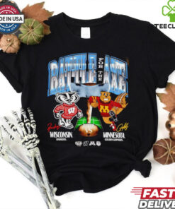 Wisconsin vs Minnesota Rivalry Dueling Ncaa mascot shirtt
