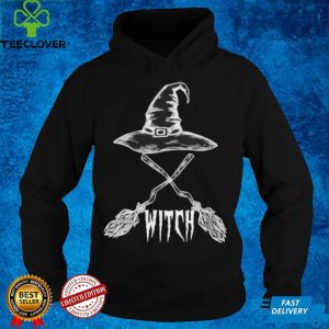 Witch Broom Hat Witchcraft Halloween Magic Girls Scary Shirt