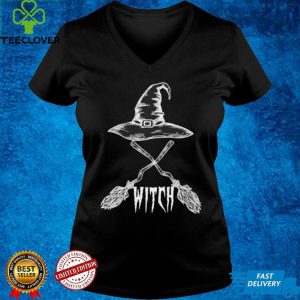 Witch Broom Hat Witchcraft Halloween Magic Girls Scary Shirt