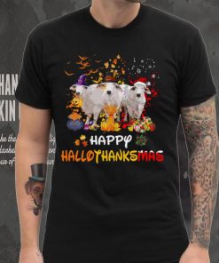 Witch Goat, Goat Christmas Shirt – Happy Hallothanksmas 3 Witch Goat, Goat Christmas Shirt – Happy Hallothanksmas